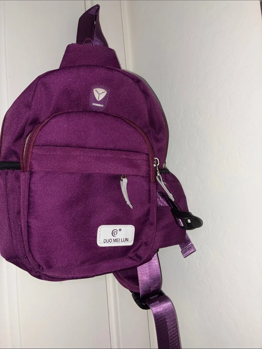 DUO MEI LUN Purple Sling Backpack
